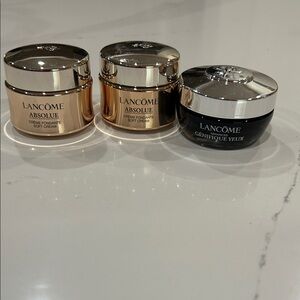 Lancome Absolue and Genifique Skincare Set - Gold, Black, Silver